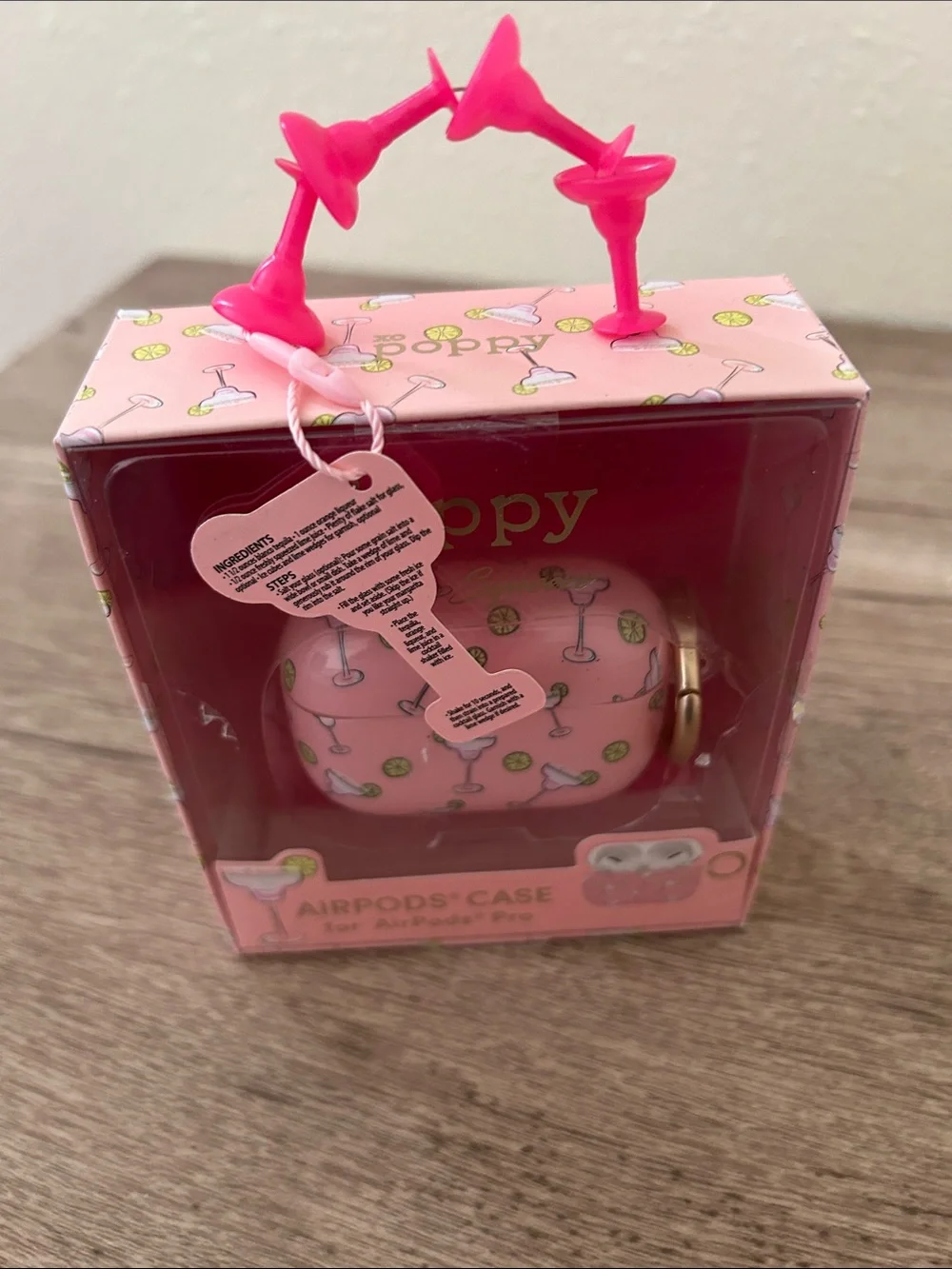 Pink Cocktail Pattern AirPods Pro Case